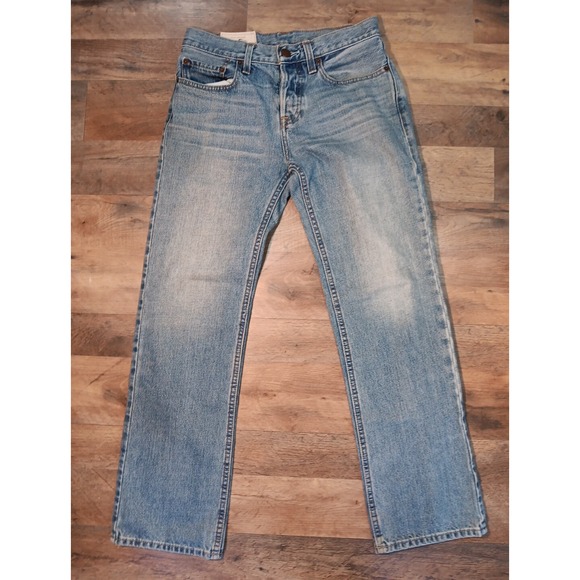 Vtg 90's MENS Hollister JEANS 28X30 THE SLIM STRAIGHT‎ DENIM BUTTON FLY - Picture 1 of 11